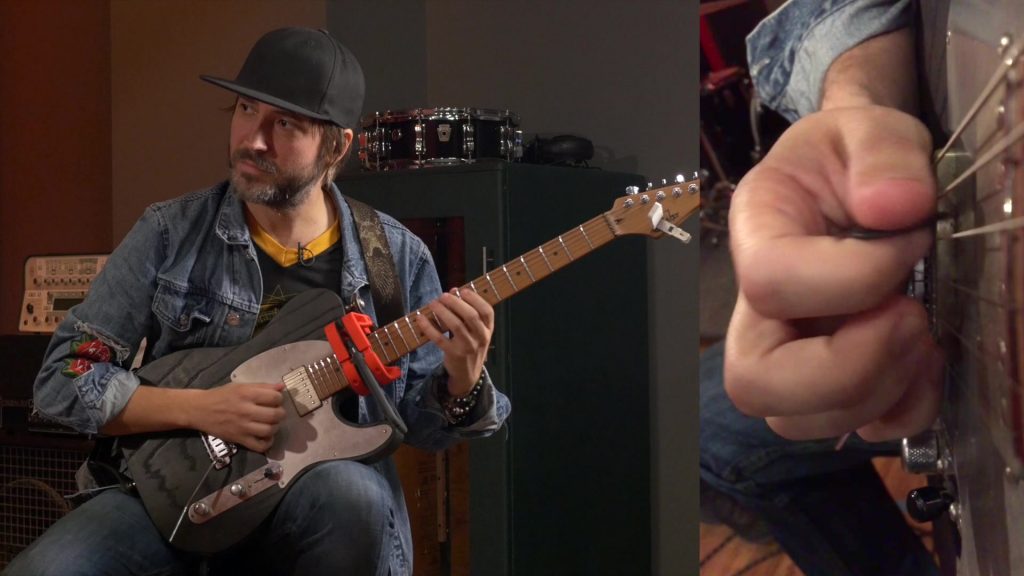 Andy Wood's picking technique filmed with a modern camera